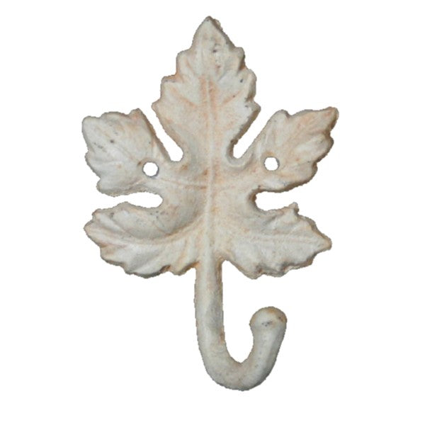 Grape Leaf Single Hook Cast Iron Wall Hanging