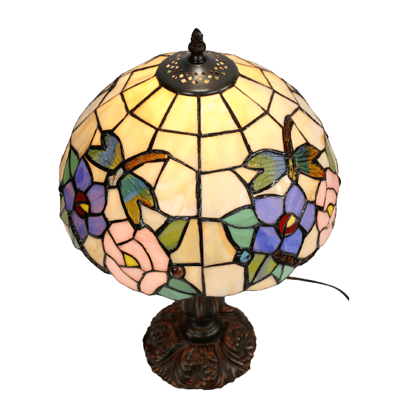 Green Dragonfly Tiffany Stained Glass Table Lamp