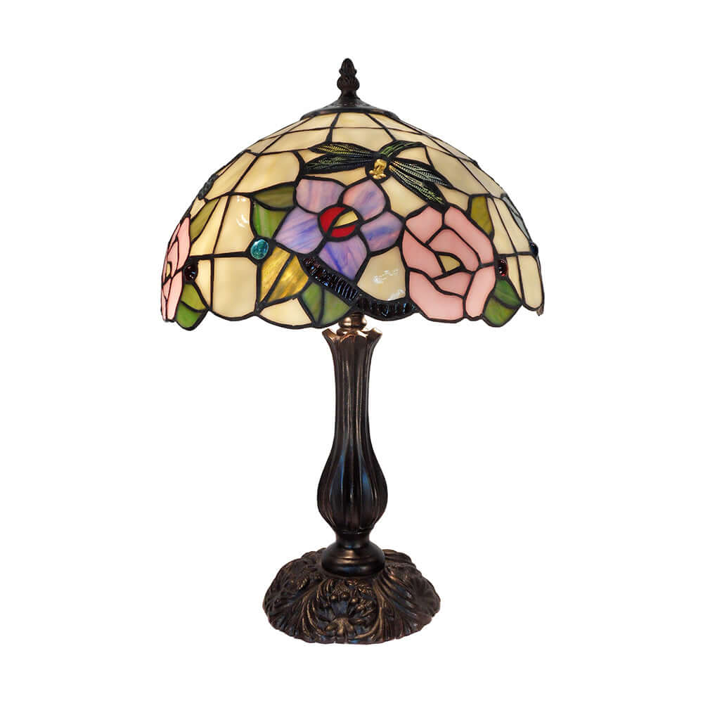 Green Dragonfly Tiffany Stained Glass Table Lamp