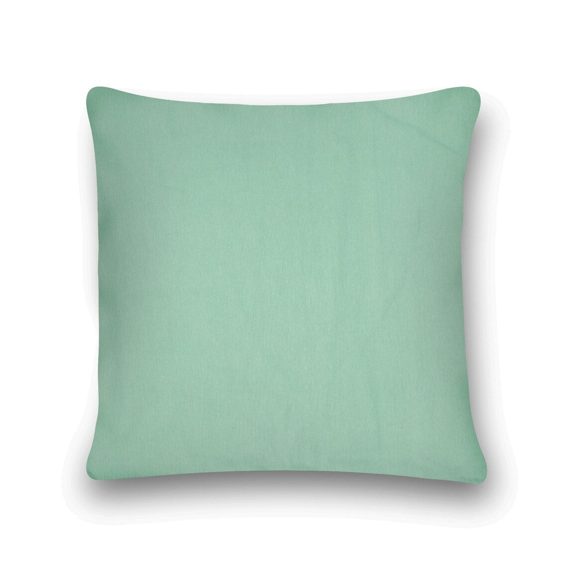 Green Leaf Printed Cotton Cushion Cover 50 x 50cms