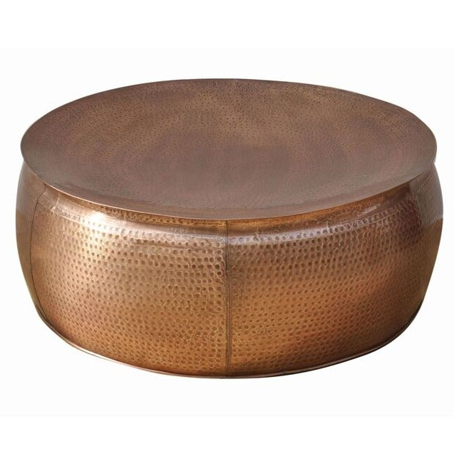 Hammered Bronze Finish Coffee Table