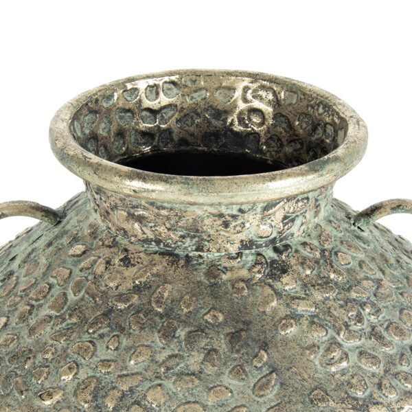 Hammered Urn-Antique Gold Plant Pot - 30x36cms