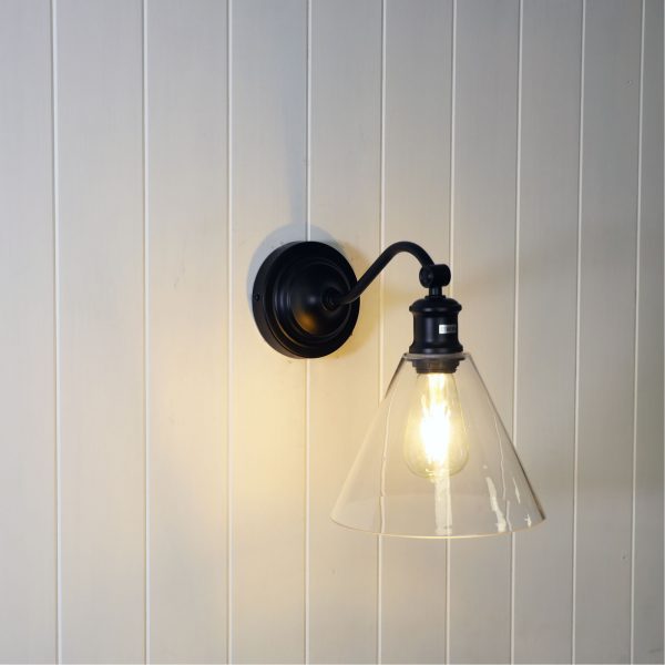 Hamptons Style Glass Wall Light (Available in 3 Colors)