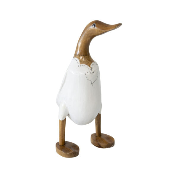 Hand-carved Wooden Child Dressed-Up Duck