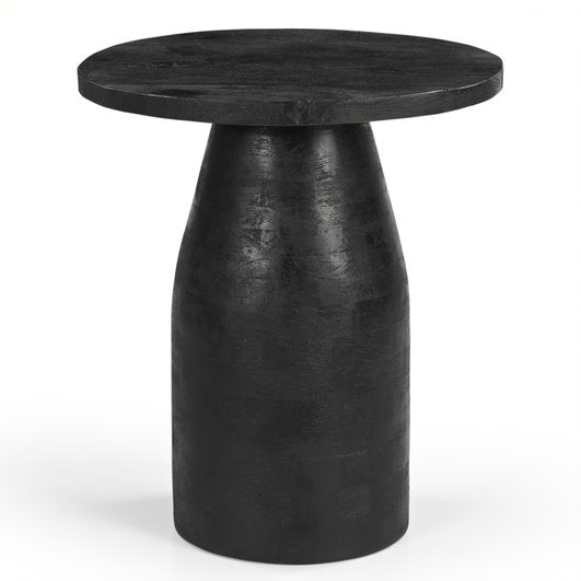 Hand Crafted Hardwood Side Table - Black