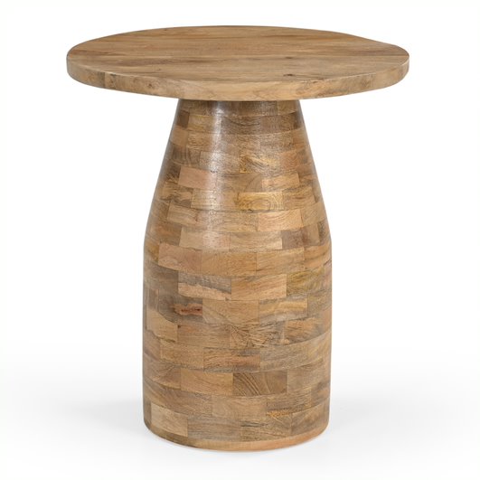 Hand Crafted Hardwood Side Table - Natural