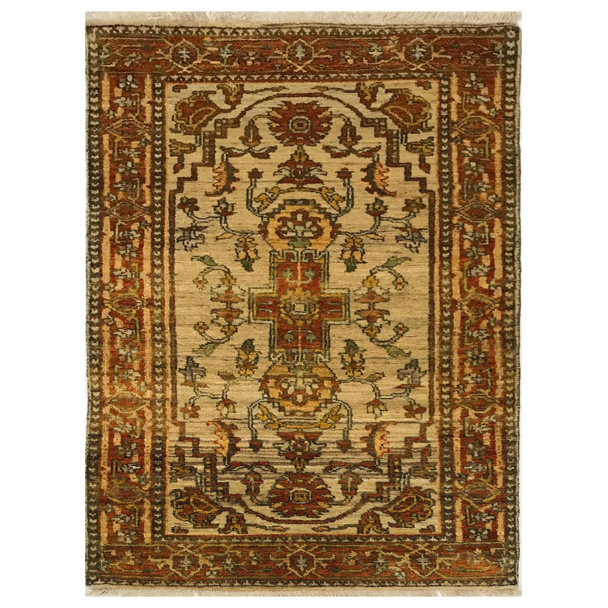 Hand Knotted Traditional Sherapi Wool Rug