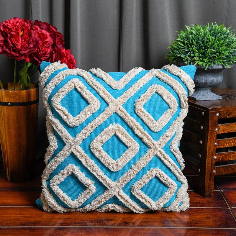 Hand Tufted Boho Cotton Cushion Cover 50 x 50cms (Available in 3 Colors)