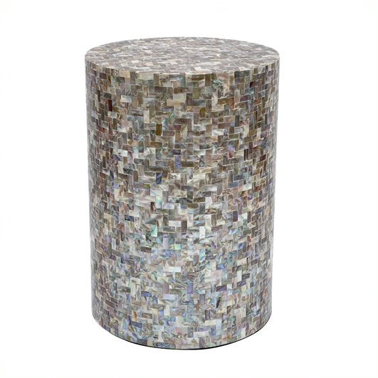 Handcrafted Alpine Pearl Side Table - Grey