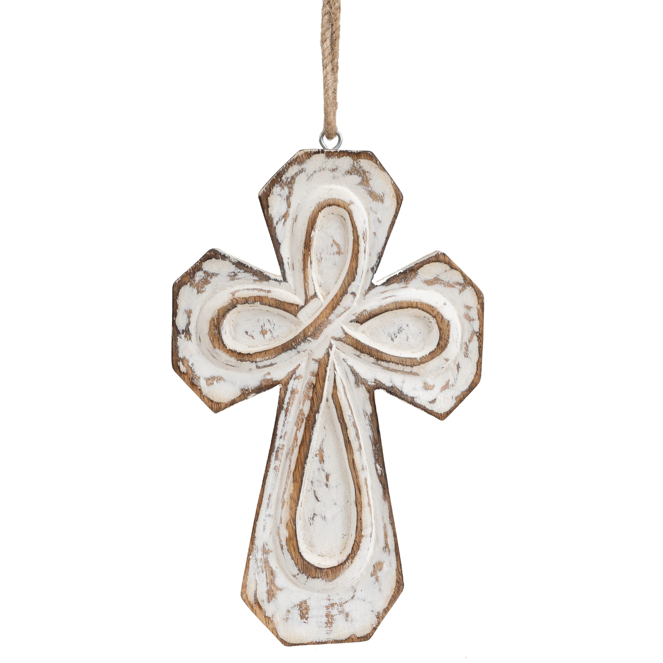 Handcrafted Angle Cross Wall Hanging - 12x2x20cms