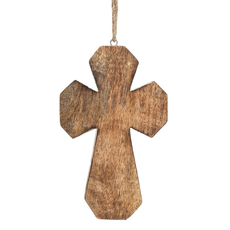 Handcrafted Angle Cross Wall Hanging - 12x2x20cms