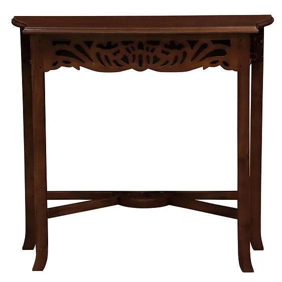 Handcrafted Carved Sofa Table - Brown