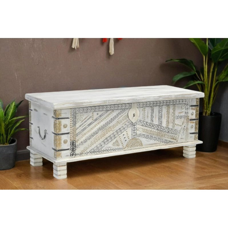 Handcrafted Eclectic Storage Coffee Table