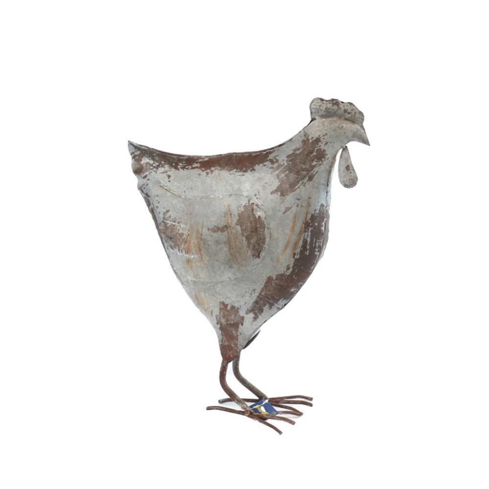 Handcrafted Large Rustic Hen Figure