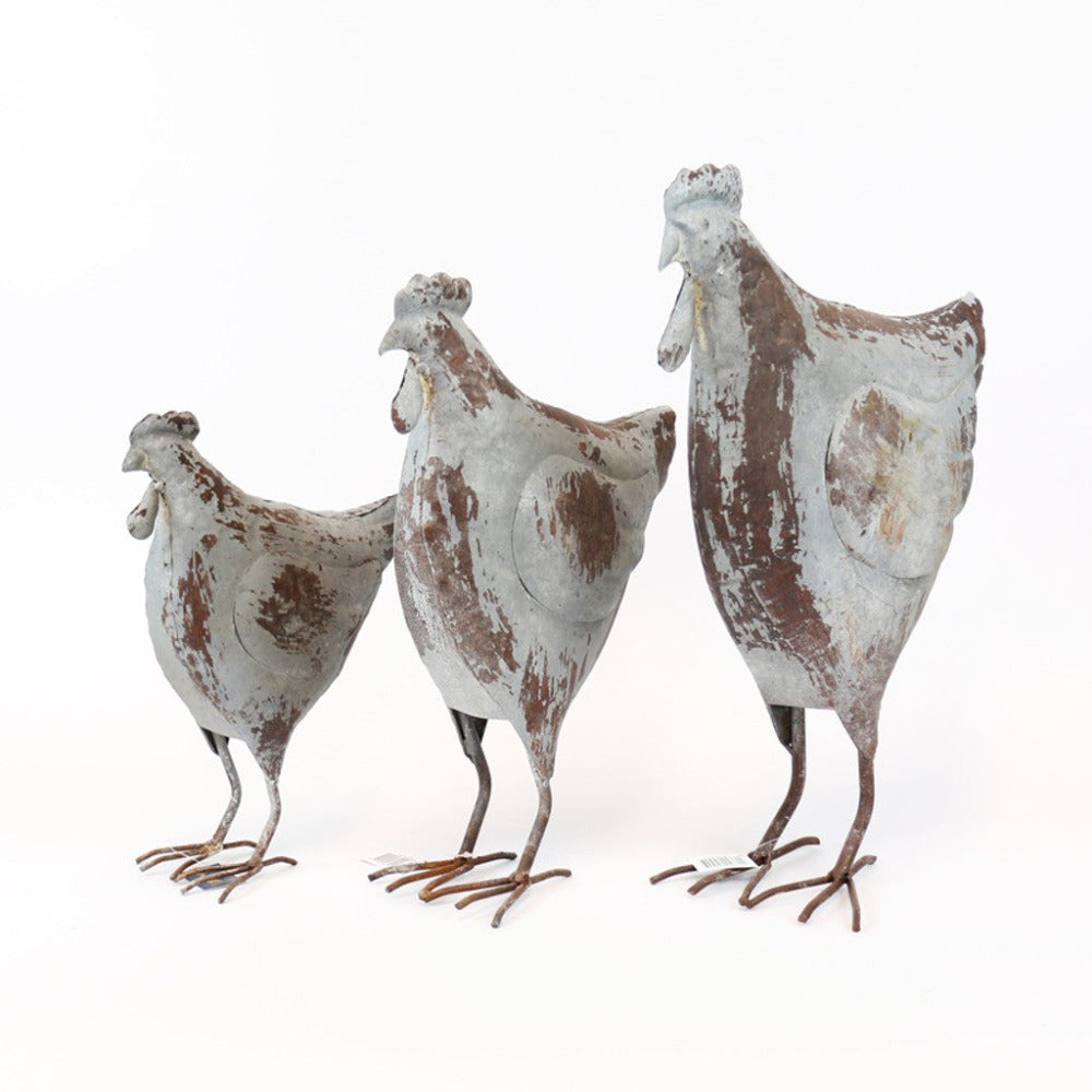 Handcrafted Large Rustic Hen Figure