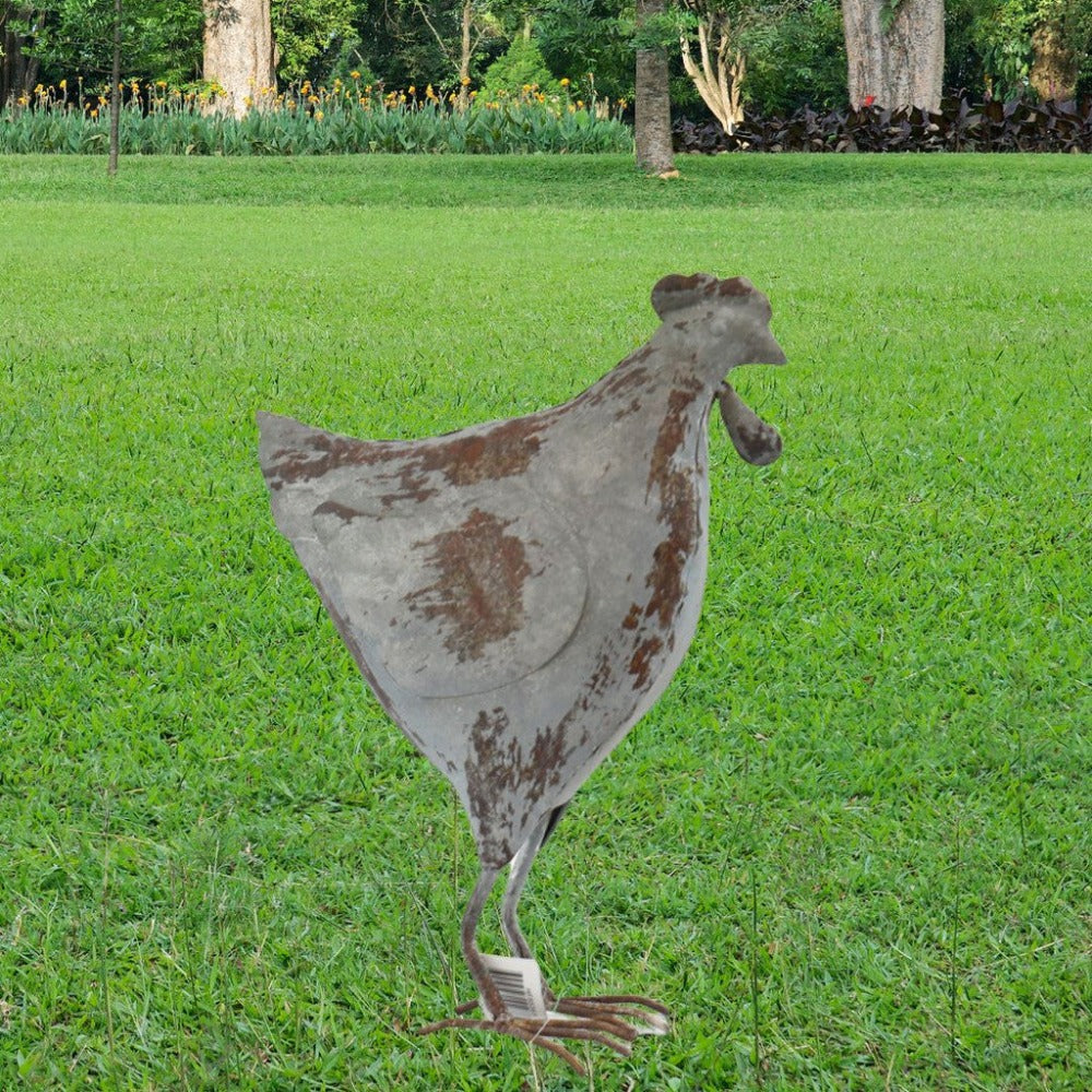 Handcrafted Large Rustic Hen Figure