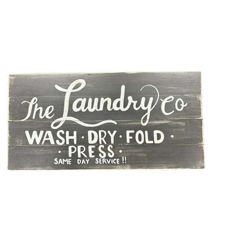 Handcrafted Laundry Co Wall Art - 40x3x20cms