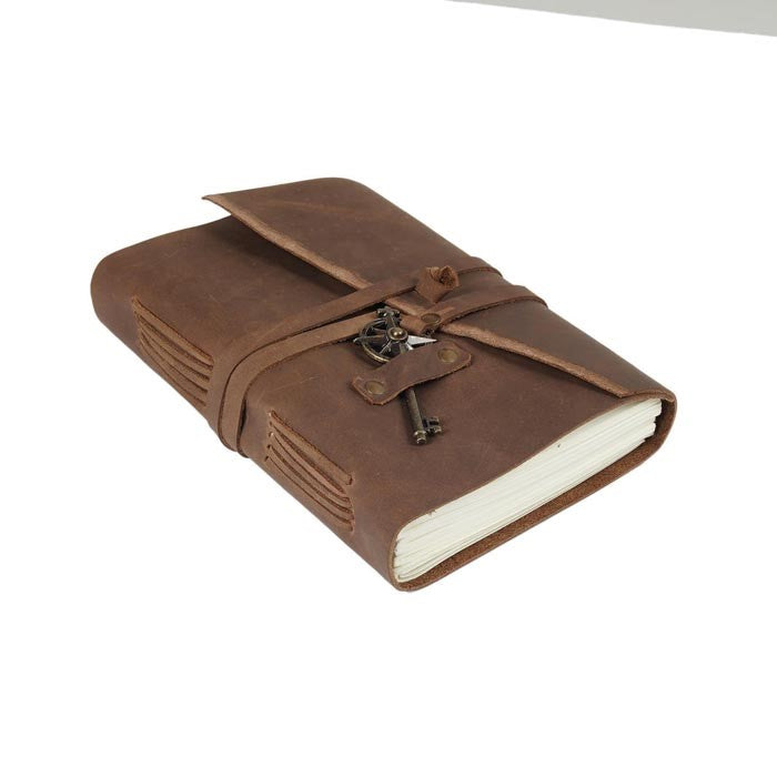 Hand crafted Leather Journal with Key Closure