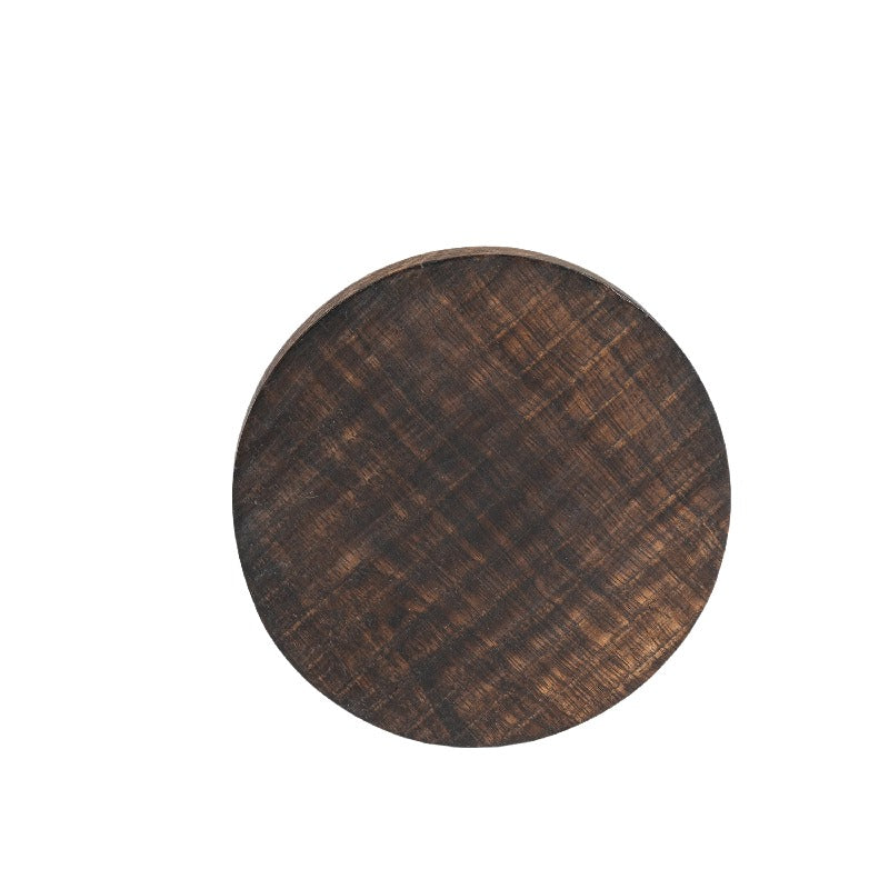 Handcrafted Mango Wood Burnt Coaster - 4 Pcs