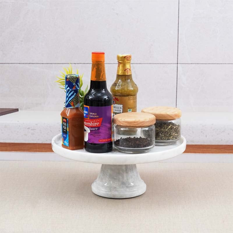 Handcrafted Marble Cake Stand (Available in 2 Colors)