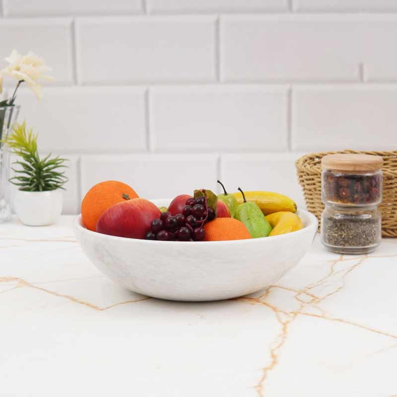 Handcrafted Marble Fruit Bowl (Available in 2 Colors)