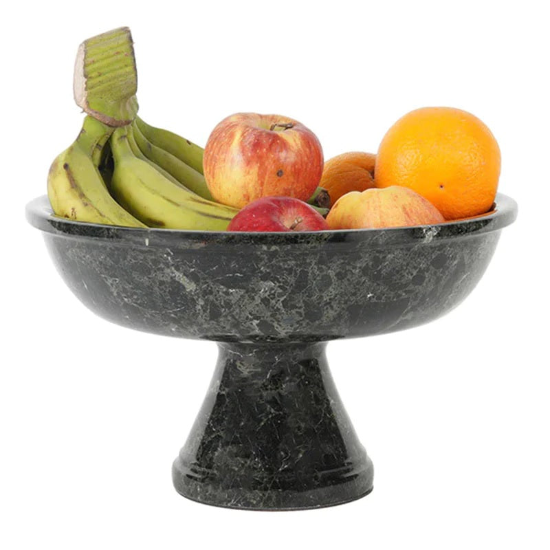 Handcrafted Marble Fruit Bowl With Stand (Available in 4 Colors)