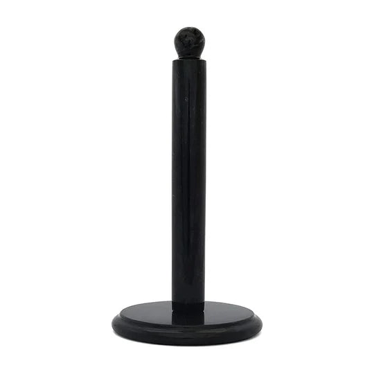 Handcrafted Marble Paper Towel Holder - Black