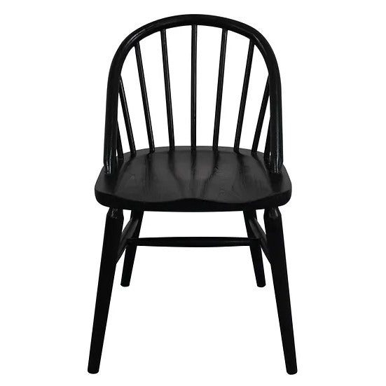 Handcrafted Solid Wood Dining Chair - Set of 2 - Black