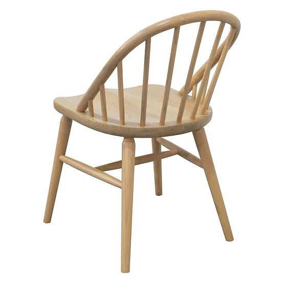 Handcrafted Solid Wood Dining Chair - Set of 2 - Natural