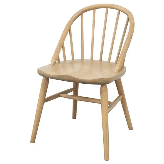 Handcrafted Solid Wood Dining Chair - Set of 2 - Natural