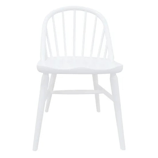 Handcrafted Solid Wood Dining Chair - Set of 2 - White