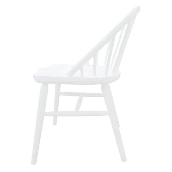 Handcrafted Solid Wood Dining Chair - Set of 2 - White