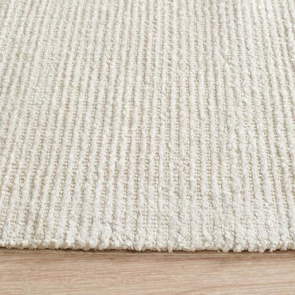 Handcrafted Textured Allure Ivory Rug - 225X155cms