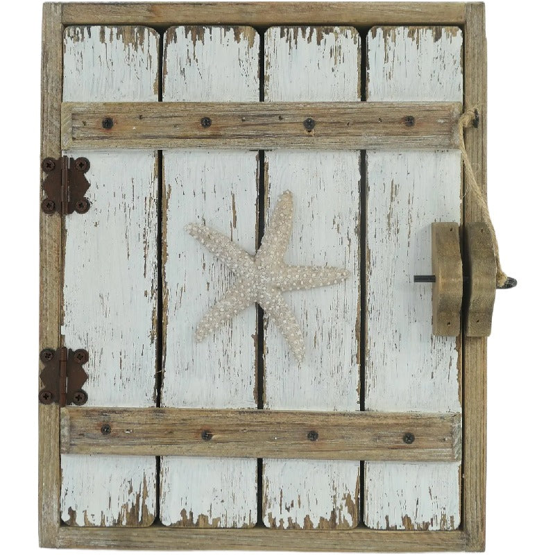 Handcrafted Wall Hanging Beach House Key Box - 24.5x6x30cms