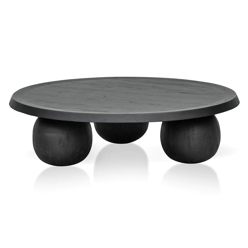 Handcrafted Wooden Coffee Table with Ball Base 100cms