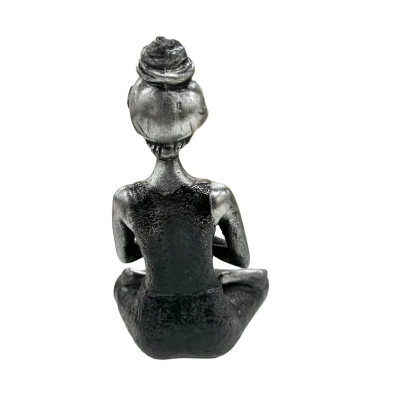 Handcrafted Yoga Lady in Black - 17x13x23cms