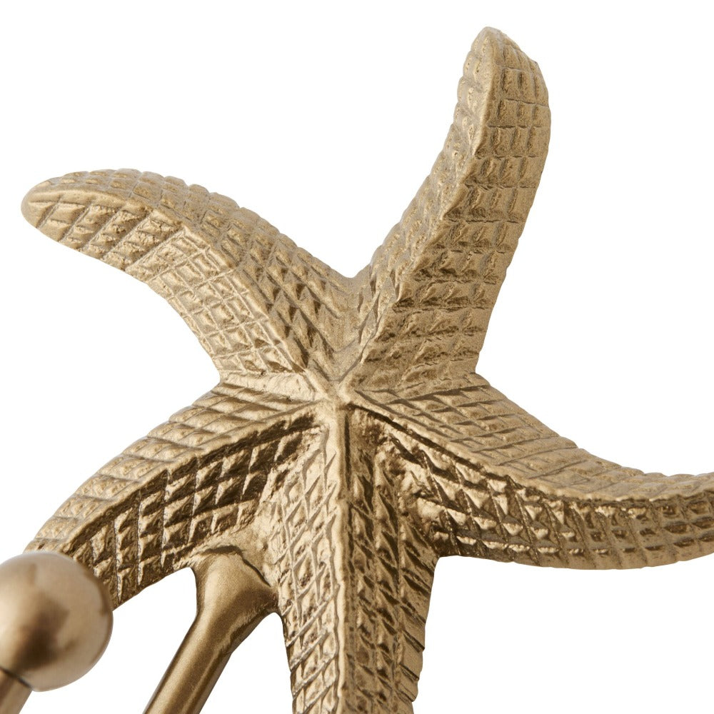 Handmade Brass Starfish Wall Hook