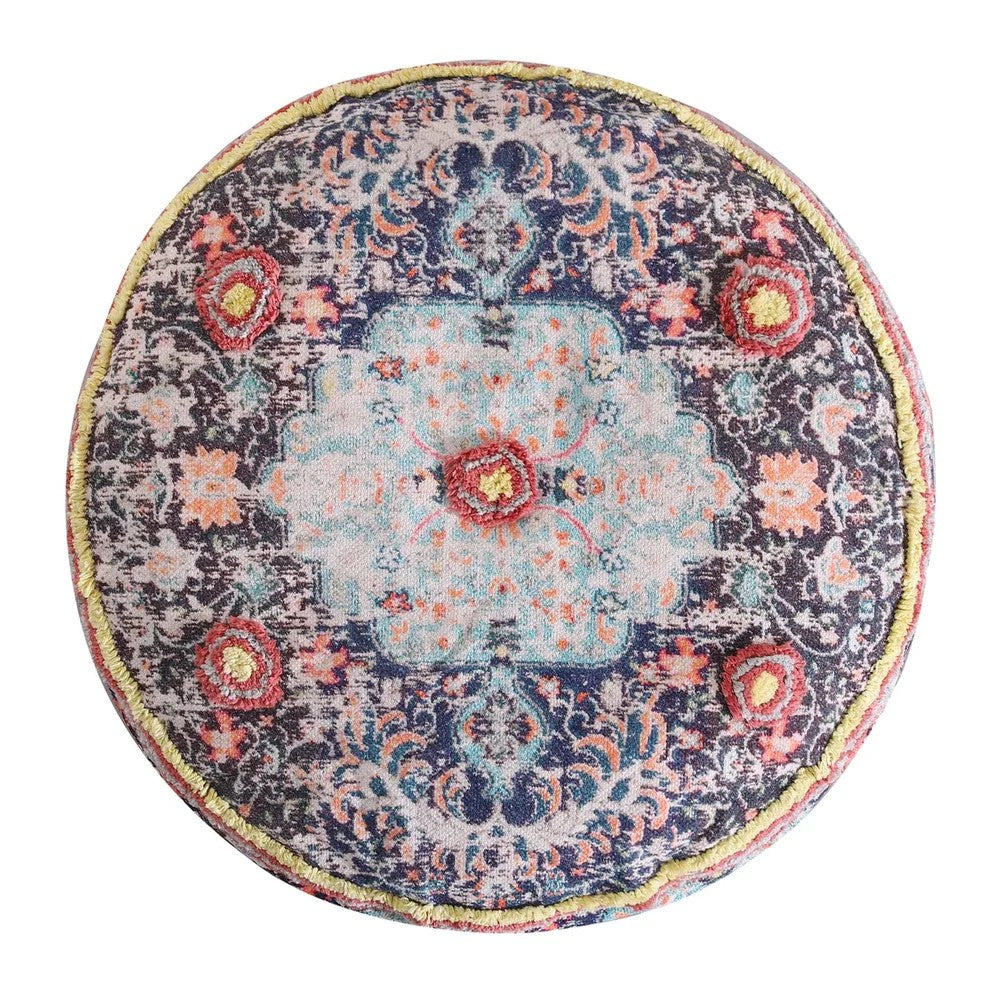 Handmade Exquisite Crafted Round Ottoman Cover