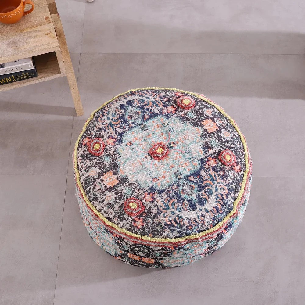 Handmade Exquisite Crafted Round Ottoman Cover