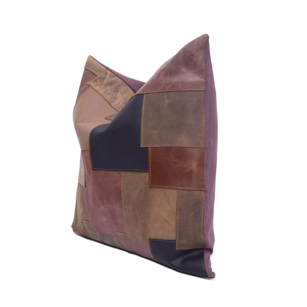 Handmade Patchwork Leather Cushion Cushion Cover 40 x 40cms