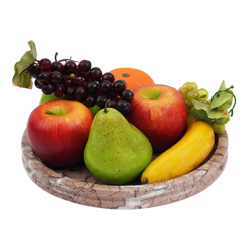 Handmade Round Marble Serving Tray (Available in 4 Colors)