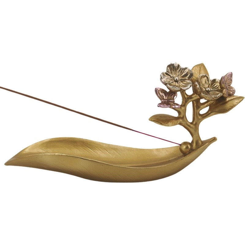 Handmade Stilus Australia Incense Holder Flower Leaf - 24cms