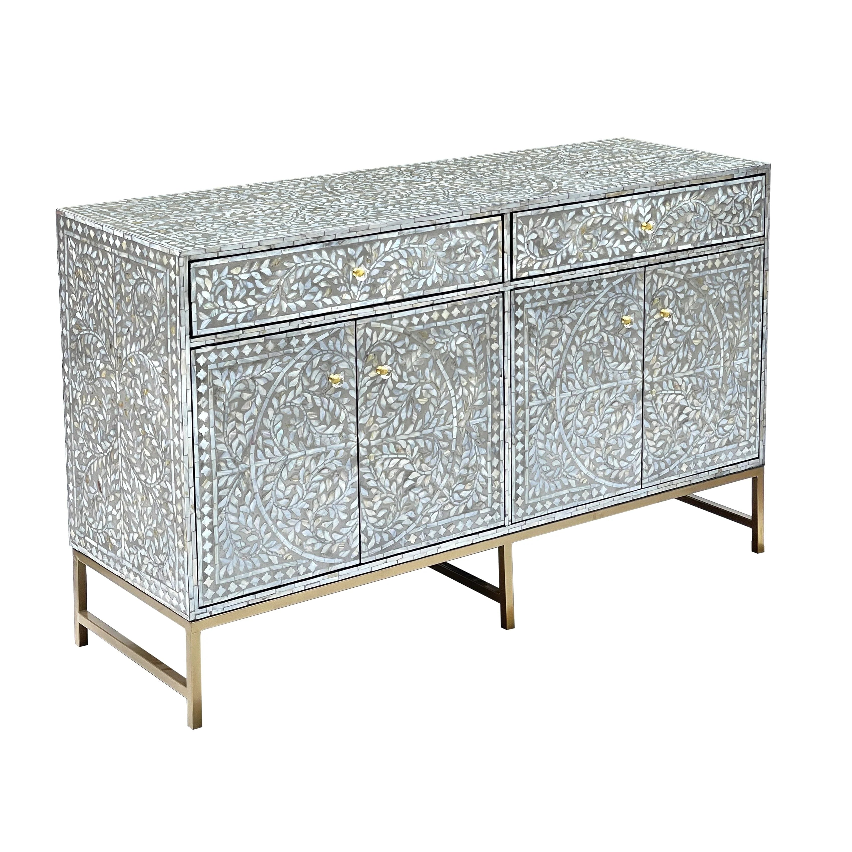 Handmade Swish Luxe Mother of Pearl Sideboard