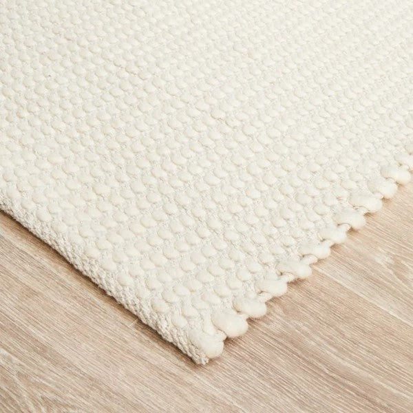 Handmade Wool Flat Weave Reversible Rug - 225 x 155cms