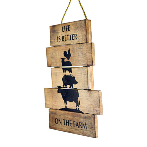 Handmade 'Life is Better On The Farm' Sign Wall Art