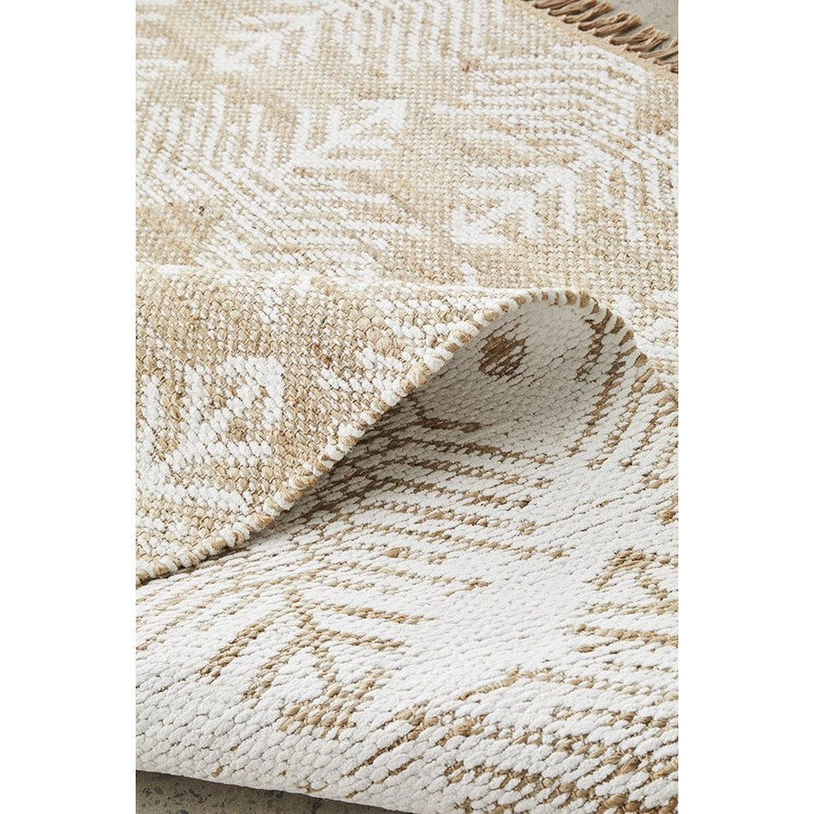 Handwoven Textured Bodhi Rosa Natural Rug - 225 x 155cms