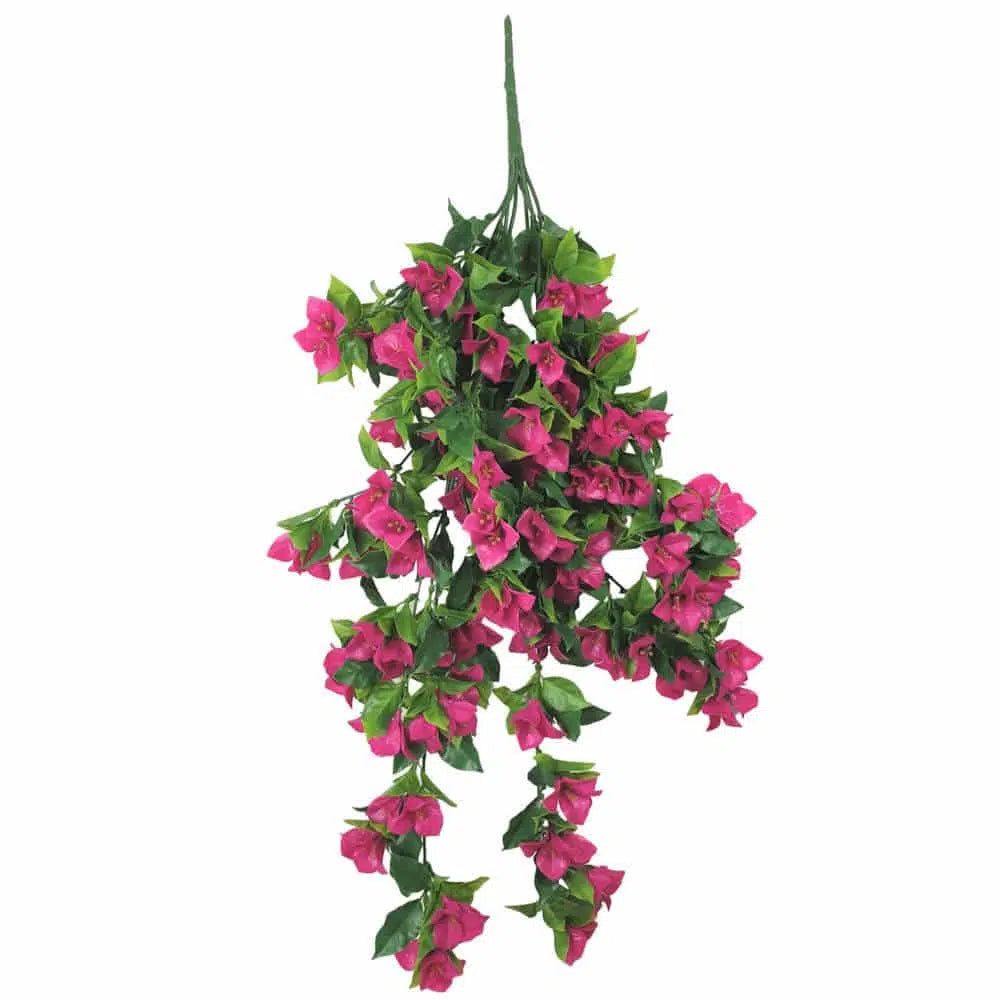 Hanging Artificial Bougainvillea Pink Plant 90cms