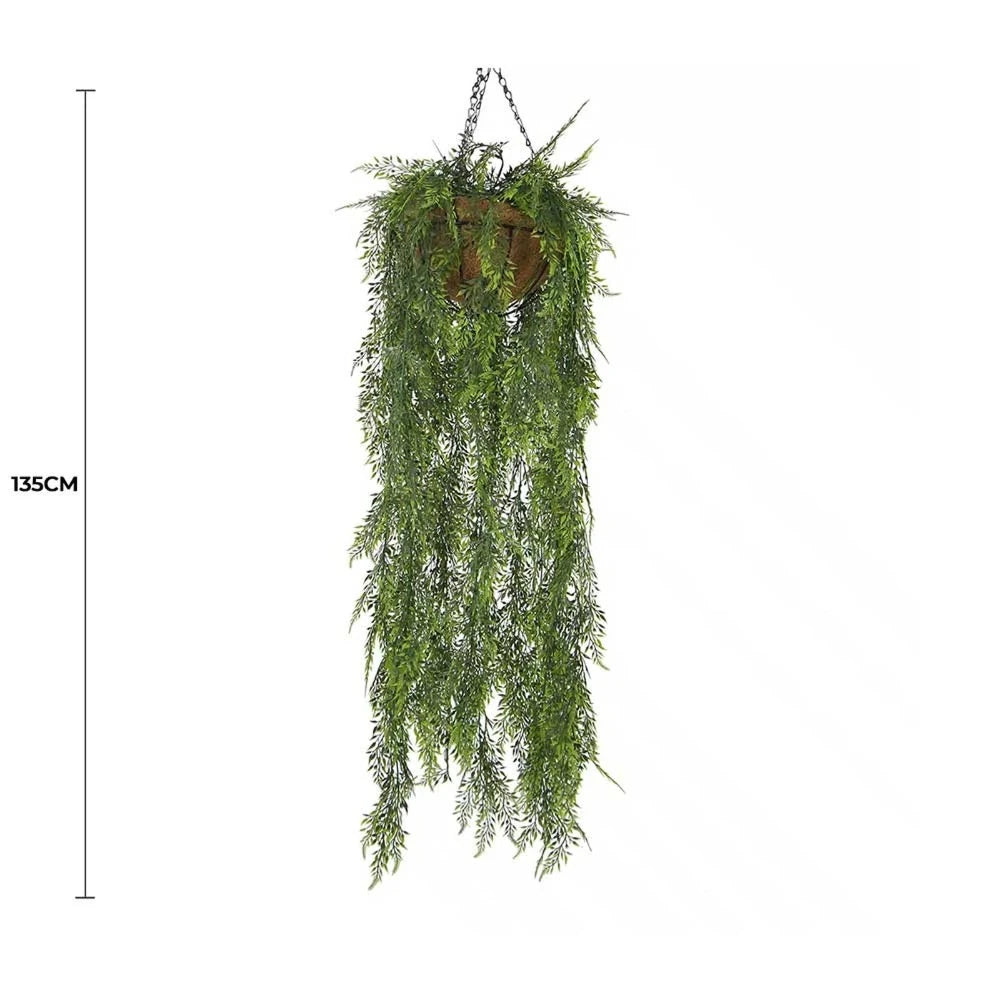 Hanging Artificial Fern Foliage Hanging Basket 135cm