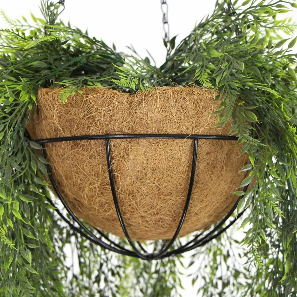 Hanging Artificial Fern Foliage Hanging Basket 135cm