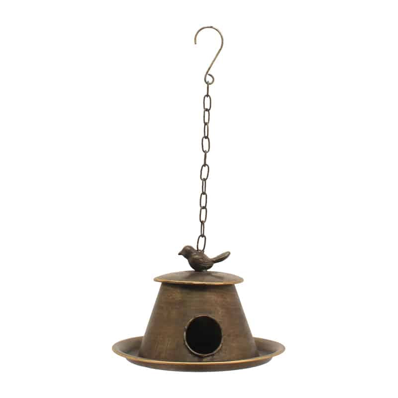 Hanging Birdhouse with Feeder Tray - 20x20x14.5cms